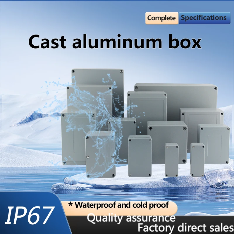 Industry IP67 Waterproof Cast Aluminum Junction Box for electronic project Outdoor Explosion-proof Electrical Enclosure Case
