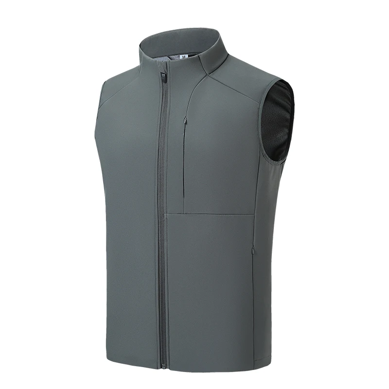 

Spring New Vest Black Gold Down Vest Graphene Heating Sleeveless Cotton Jacket Outdoor Leisure Vests Men Breathable Pocket Vests