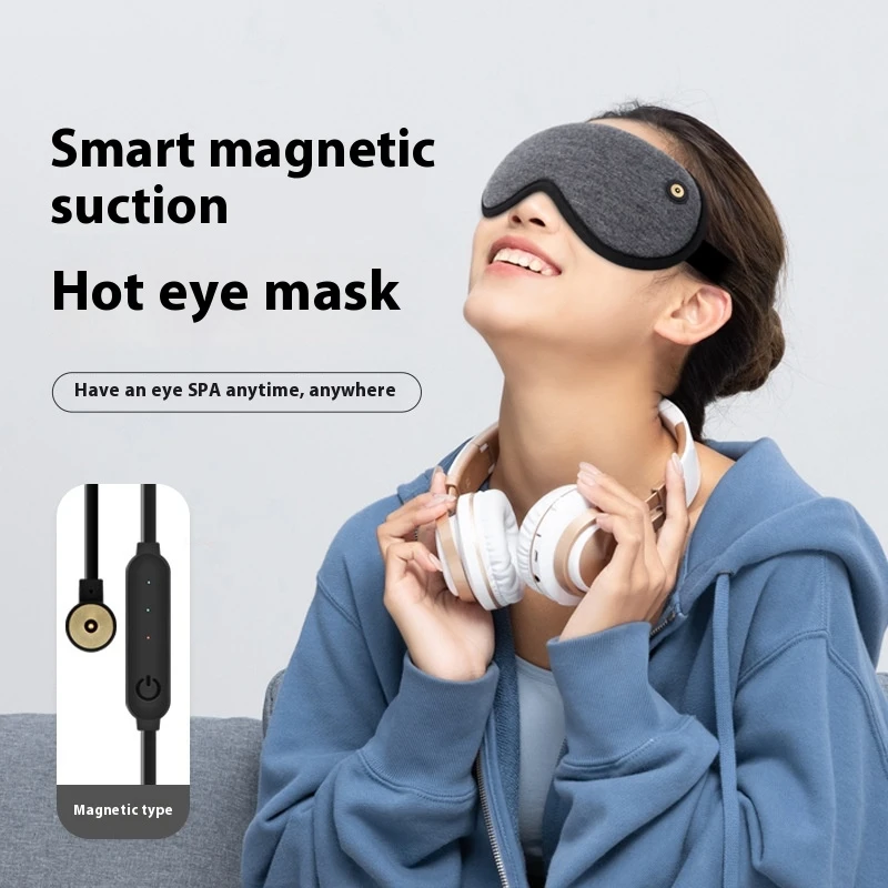 

USB паровая маска для глаз с грелками и магнитным соединением, 3D-заспомогатель для сна, грелка для глаз для релаксации, снятия усталости и затемнения