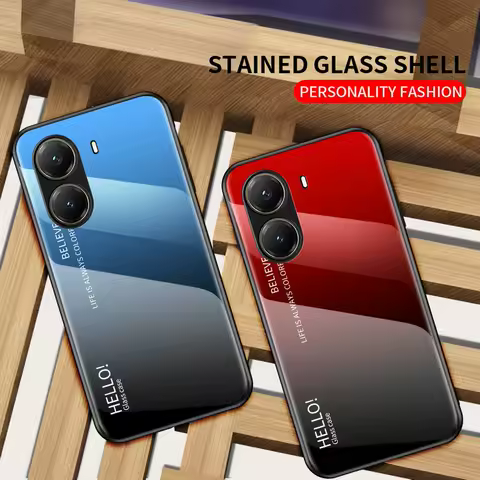 Gradient Tempered Glass Protect Case For POCO X7 Pro poco x7 Poco F6 Pro M6 X6 Pro F5 Pro X5 M5 F4 X4 Pro X3 NFC Glossy Cover