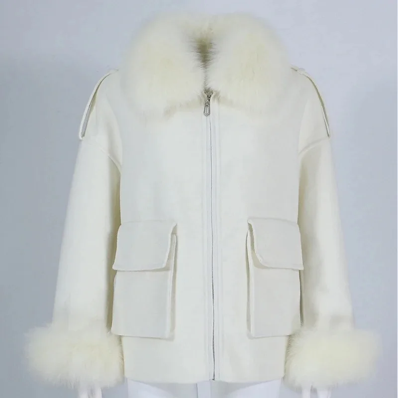 2025 New Workwear Reversible Cashmere Coat Women's High-End Small Short Wool Coat Fashion Coat