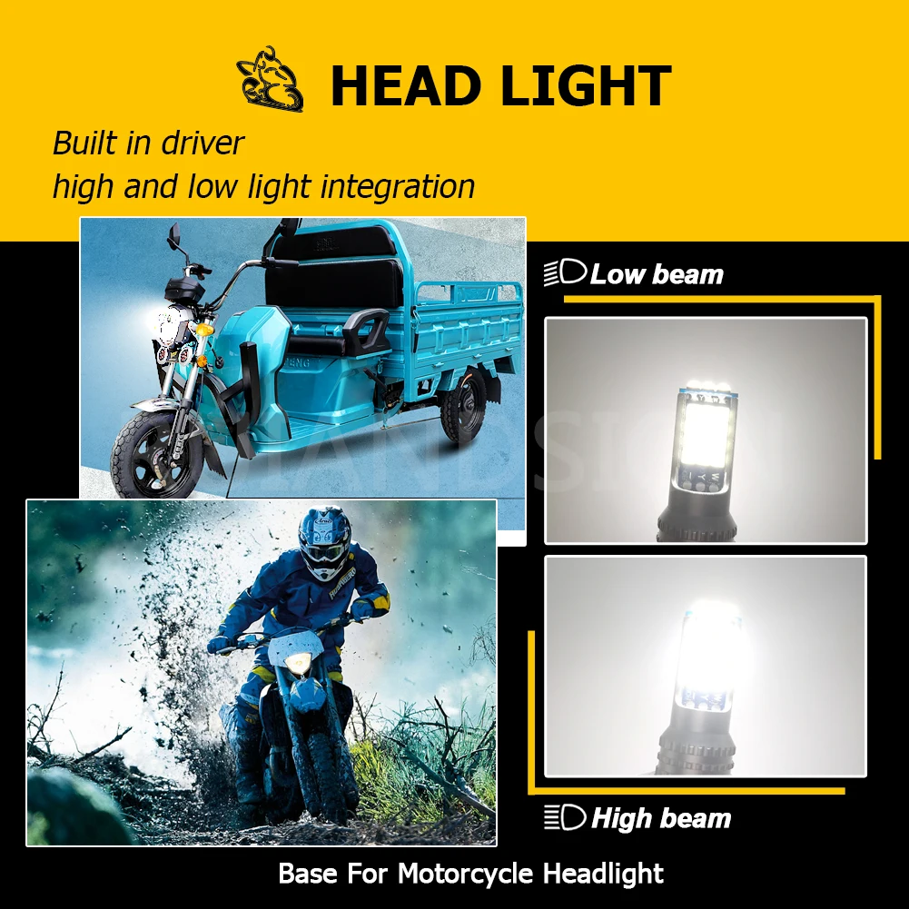 2000LM PCX125 PCX150 PH11 HS5 Motorcycle Led White 6000K Head Light For Honda DIO Z4 AF36/54/55/56/57/61/62/63