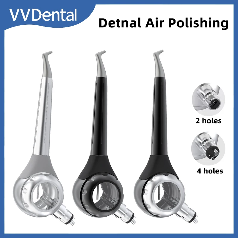 VVDental Air Polisher Teeth Whitening/Cleaning Spray Jet Airflow Sandblasting Machine Air Flow Prophy Unit 2/4 Holes Dental Tool