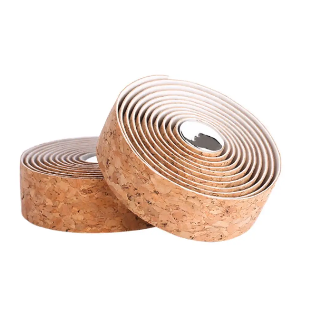 Two Rolls Wood Texture Cycling Handlebar Tape Sawdust Grain Non-slip Handle Bar Tapes with Handle Blocking Sweat Absorption