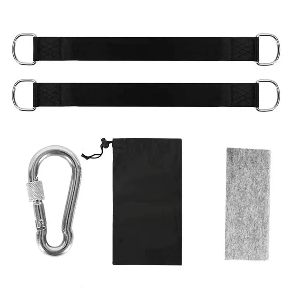 Swing Hanging Kit 2pcs with 150 x 5 cm Polyester Straps and Metal Hardware for Strong Tree Attachment and Outdoor Activities
