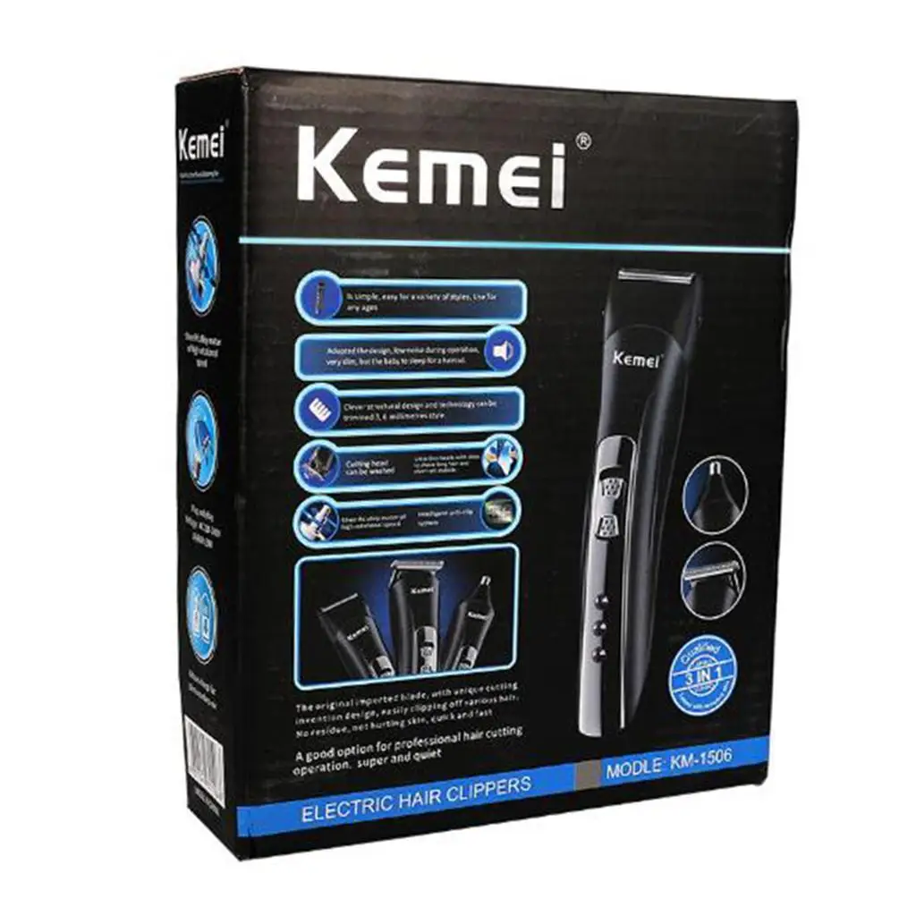 

Электрическая машинка для стрижки волос 3-в-1: триммер для носа, машинка для стрижки бороды, бритва для парикмахерских услуг