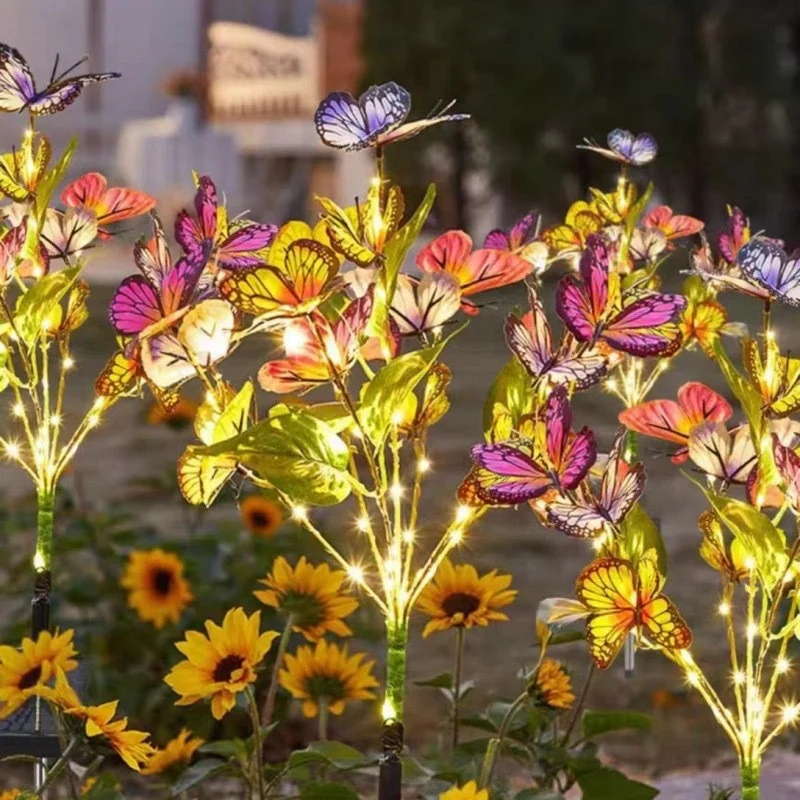 

Солнечная искусственная бабочка, газонная лампа, уличные наземные фонари, сад, кемпинг, свадьба, вечеринка, цветочная кровать, парк, атмосфера, украшение
