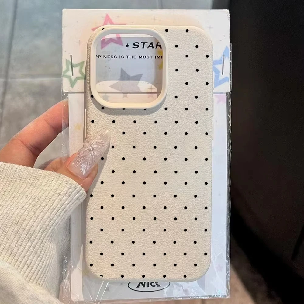 Für Samsung Galaxy S25 Ultra S24 FE S23 Ins Polka Dots Weiche Silikon-Handyhülle A56 A36 A26 A17 4G A16 A07 A06 A55 A54 A53 Cover