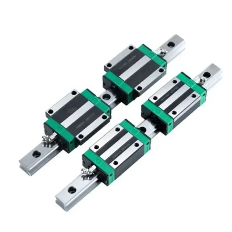 HGR20 Linear Guide 2pcs Rail + 4pcs HGH20CA Slider HG20 Steel Flang Slide Block Carriages 200mm-1500mm For CNC Engraving Router