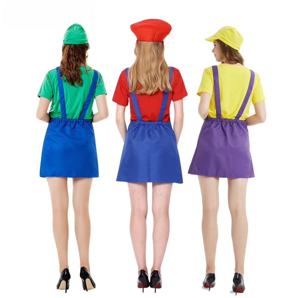 大人用ハロウィンパーティーコスプレマリオロールプレイング漫画ゲームユニフォームルイコスチュームパーティー用品ポリエステル繊維00%