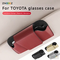 Car Sun Visor Eyeglass Case Holder Sunglasses Storage Clip For Toyota Crown CHR Yaris Corolla Auris Celica Verso Rav4 CamryPrado