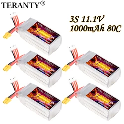 TREANTY 1000mAh 3S 11.1V 80C/160C Lipo battery used for RC helicopter aircraft model FPV traffic toy model lithium battery