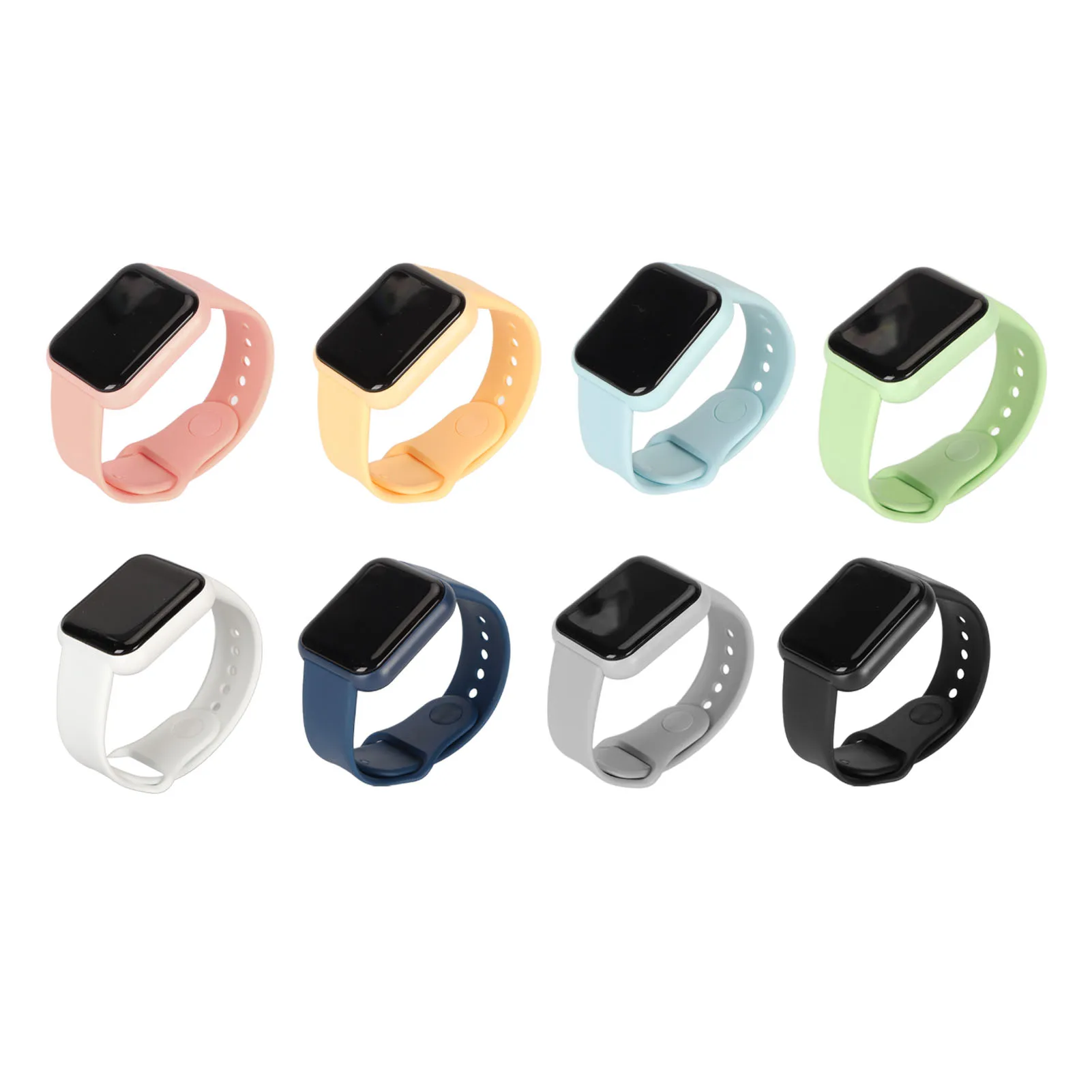 

Умные часы с оповещением о входящих сообщениях, кнопкой на экране, Bluetooth 4.2, водонепроницаемые, 0.4-дюймовый счетчик шагов для активного отдыха на улице.