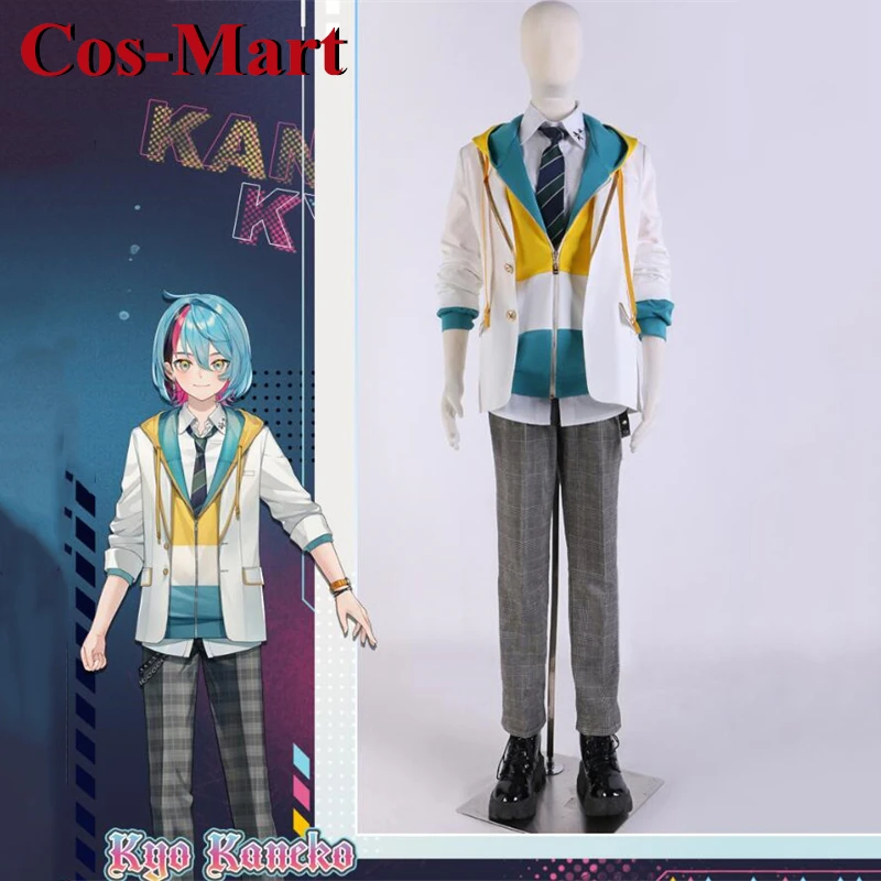 Cos-Mart Hot Anime VTuber Nijisanji EN ILUNA Kyo Kaneko Cosplay Costume Handsome Uniforms Activity Party Role Play Clothing