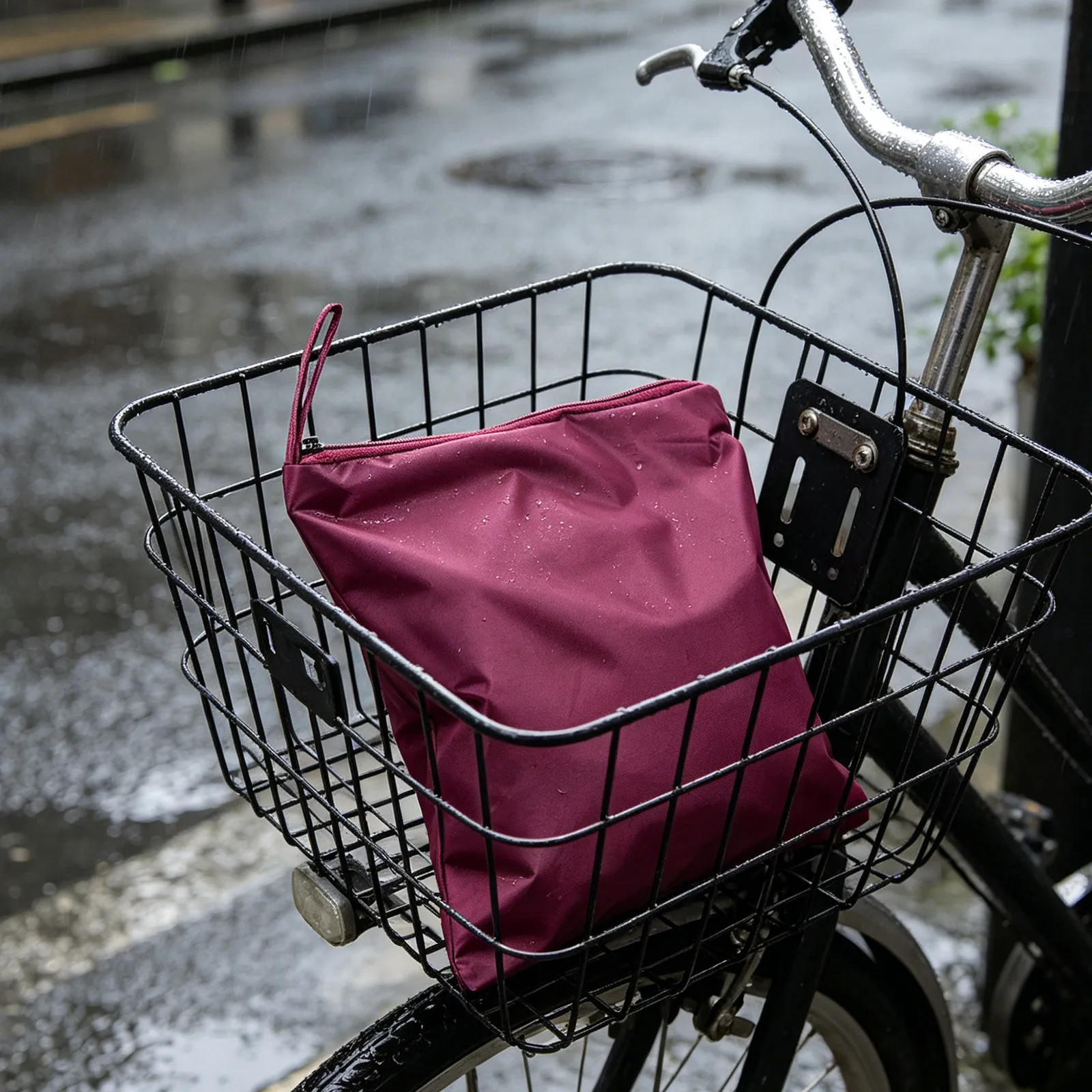 Waterproof Oxford Cloth Raincoat Storage Bag Zipper Travel Organizer Pouch Wet Clothes Holder Beach Swimming Camping Purple
