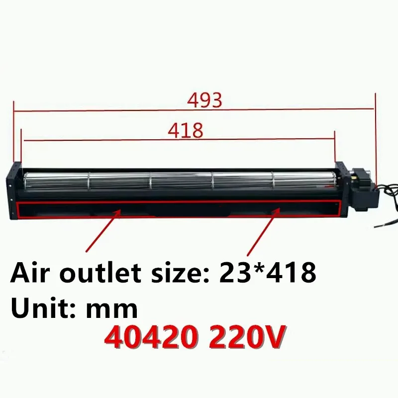 Imagem -03 - Ventilador de Fluxo Cruzado ca Dissipação de Calor Ventilador 220v 40350 40420