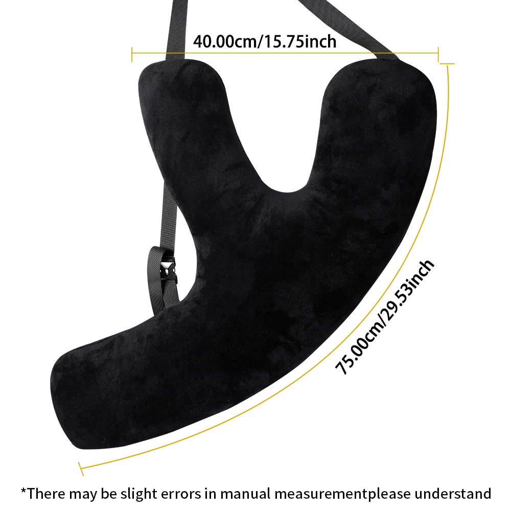 Car Neck Pillow for Resting, Adjustable Car Sleeping Pillow for Back Seat, Y-Shaped Car Throw Pillow for Long Travel Break