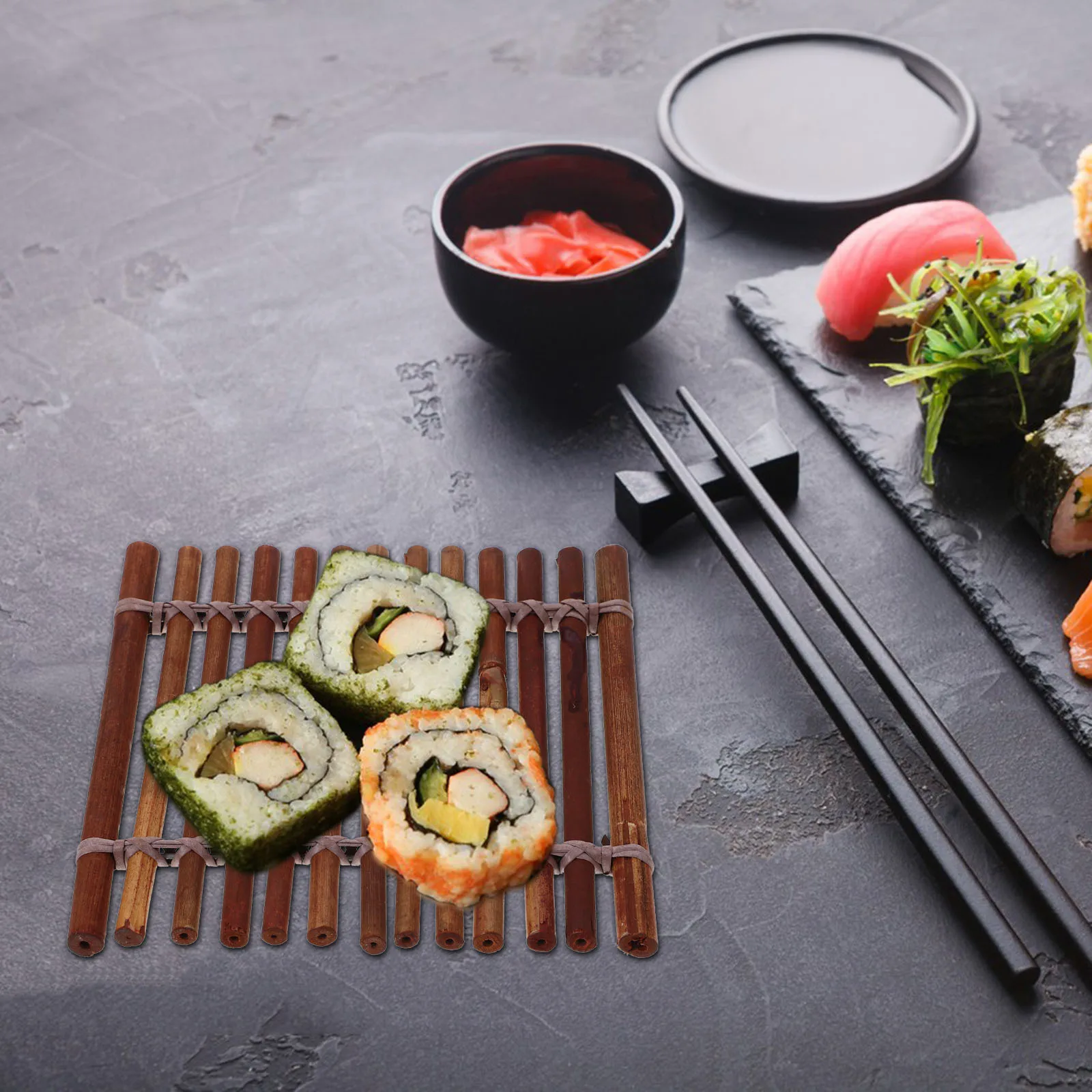 

Sashimi Bamboo Sheet Japanese Style Sushi Plate Decor Material for Sushi Serving Decoration Bamboo Sashimi Decoration