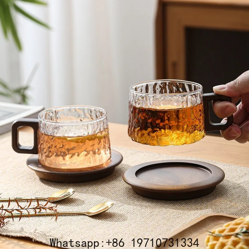 Glacier glass coffee cup high value personal ice American latte cup high-end exquisite drink cup