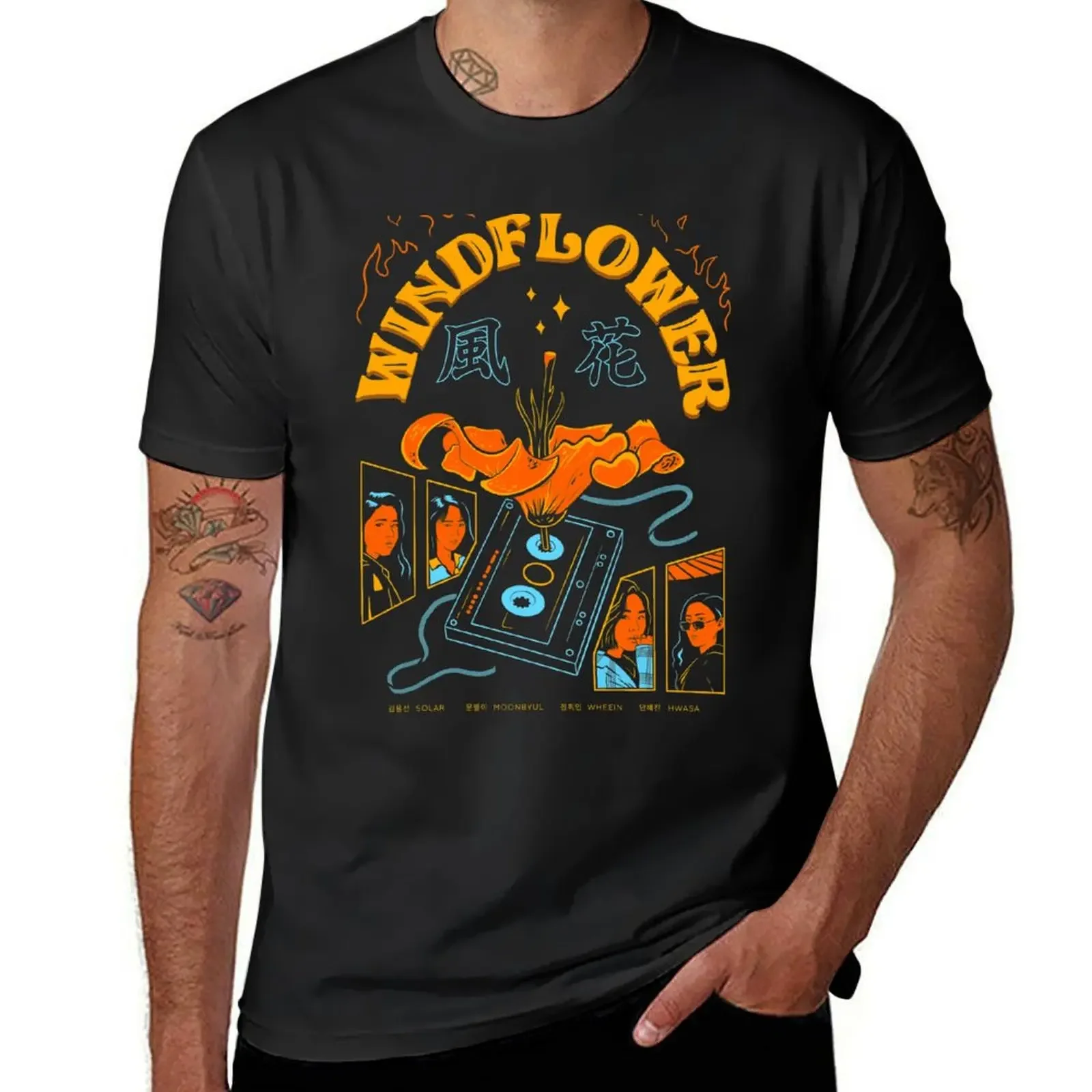

Mamamoo Retro Windflower T-Shirt oversized graphic tee animal prinfor boys anime graphics plus size men clothing