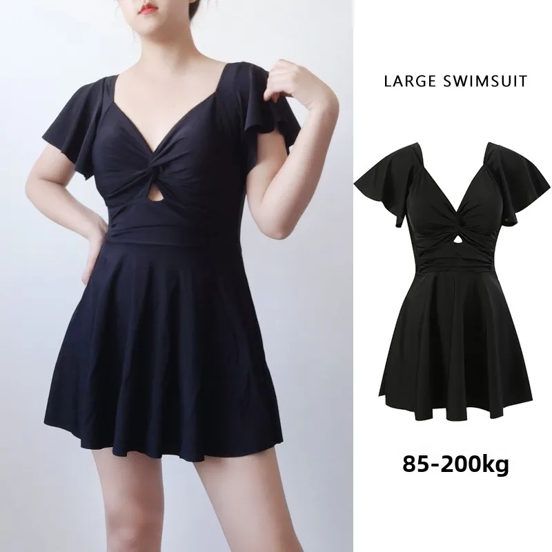 

plus Size Swimsuit Women Summer Skirt Sle Cover up Slimming Belly Concealing Sexy Sle Nylon Spandex Polyester