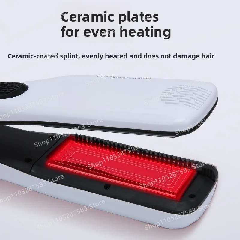 Steam hair straightener & curler - 2-in-1 - cross-border - steam straightening iron