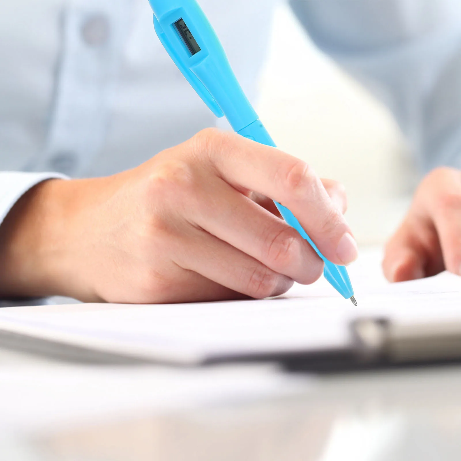 6 قطعة قلم حبر جاف مع وظيفة الموقت السلس غرامة تلميح للامتحانات ملاحظة إمدادات المدرسة على مدار الساعة دراسة متكاملة المعونة الكتابة