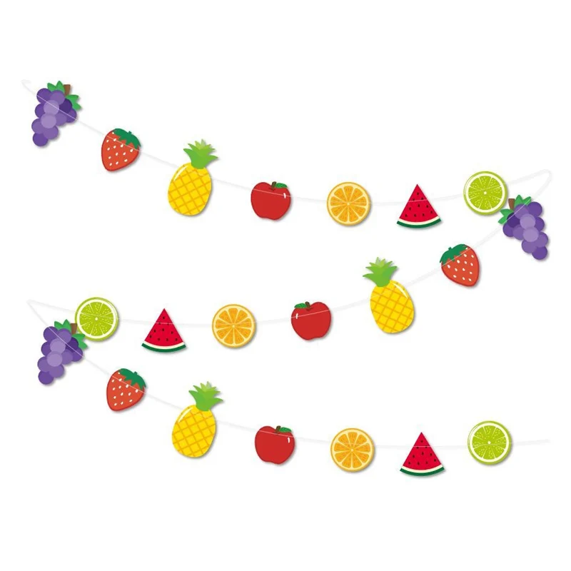 30,5 cm großer Latexballon mit Erdbeerthema, hawaiianische Party-Dekoration, Obst, Erdbeere, Ananas, Papierstränge, Blume, Kinder-Birt – Detail 5