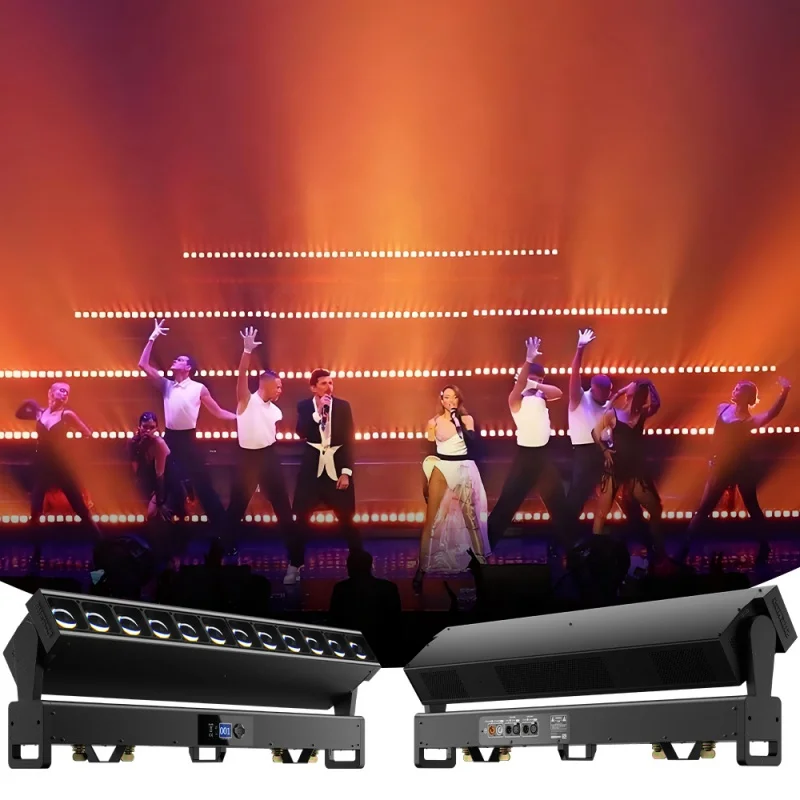 

Светодиодный вращающийся прожектор SHEHDS Lyre Rattle Snake Light 12x40W с эффектом Wash и сфокусированными лучами, вспомогательный светильник 12*40W LED Moving Head DMX Zoom Bar Light