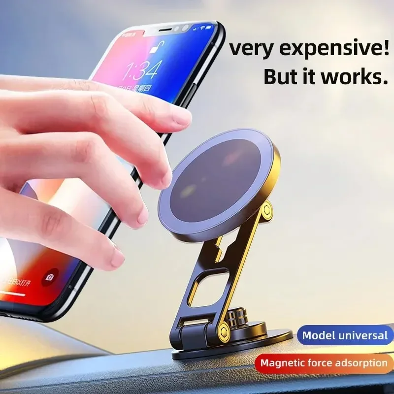 Magnetic Car Phone Holder Stand Magnet Car Mount Support GPS Mobile Bracket in Car For Magsafe iPhone 15 14 13 12 Samsung Xiaomi - view 5