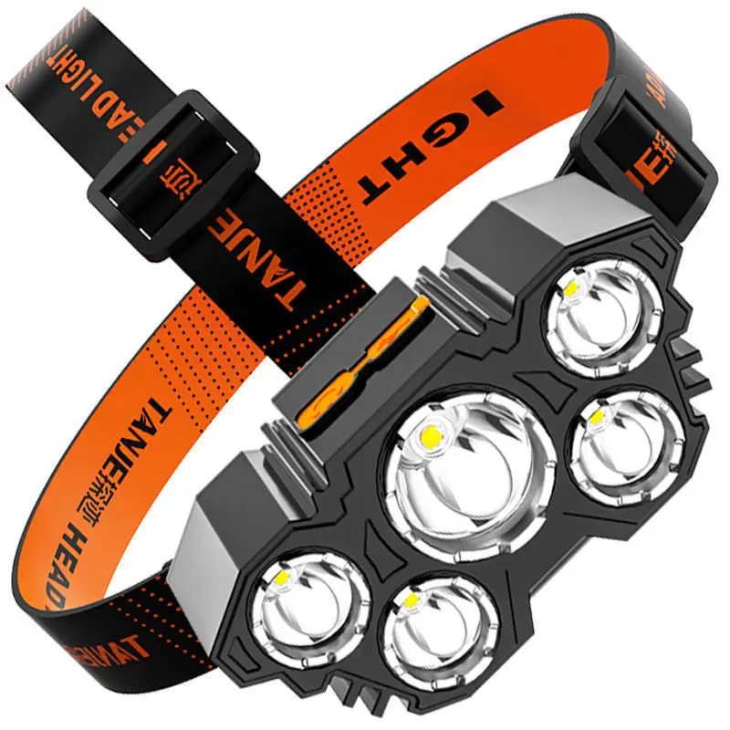 Linterna frontal LED recargable por USB, Faro de emergencia, Mini linterna portátil, luz para la cabeza, senderismo, pesca, Camping