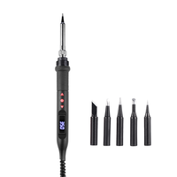 JCD 908U Soldering iron kit LCD display 80W Adjustable temperature portable Soldering iron 220V/110V welding tool