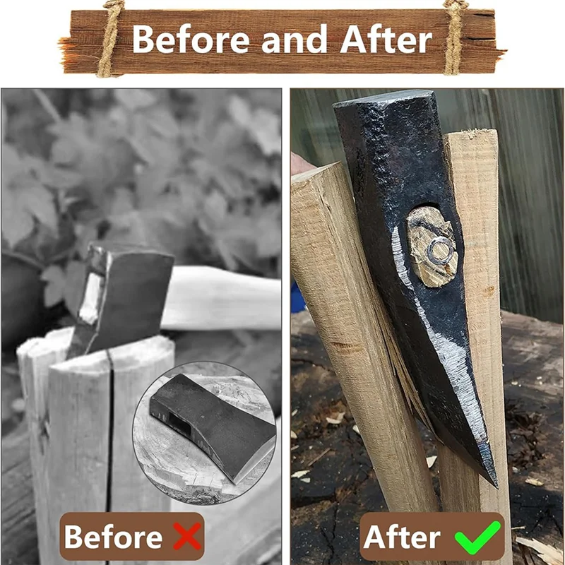 A95I-21 PCS Extended Round Axe-Handle Wedge Safety Metal Hammer Handle Wedges Steel, 0.55/0.63/0.71Inch ) Metal