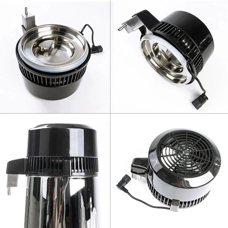 DIVEDEER Dental Water Distiller Stainless Steel Oral Sterilisation Water Filter Laboratory Water Purifier 4L Large Capacity Home