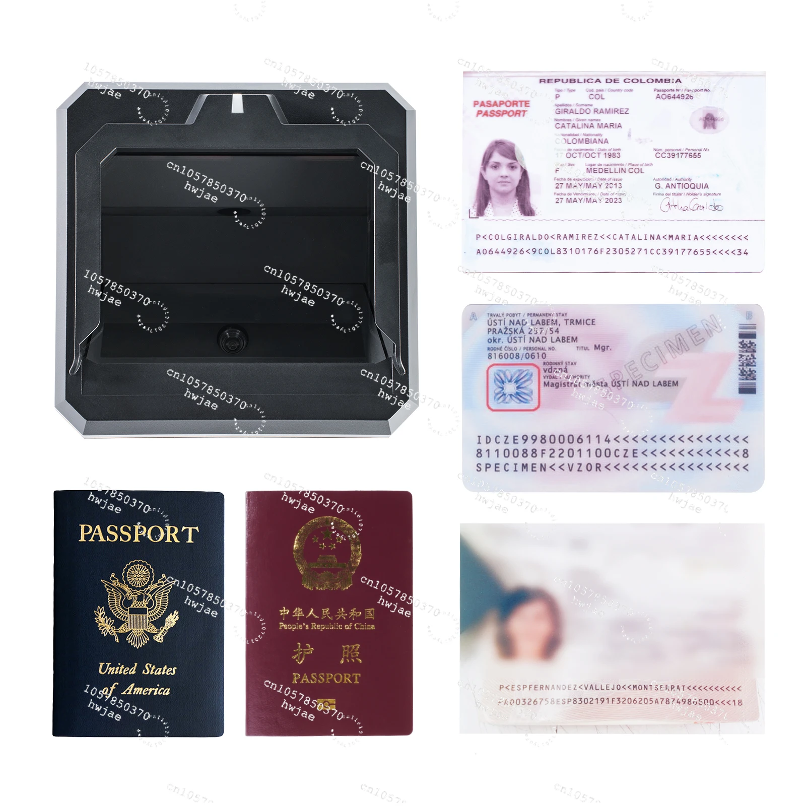 Full Page MRZ Auto Sensor Passport Reader Passport Readers and ID Card Scanners with Automatic Airport Detection and Scanning