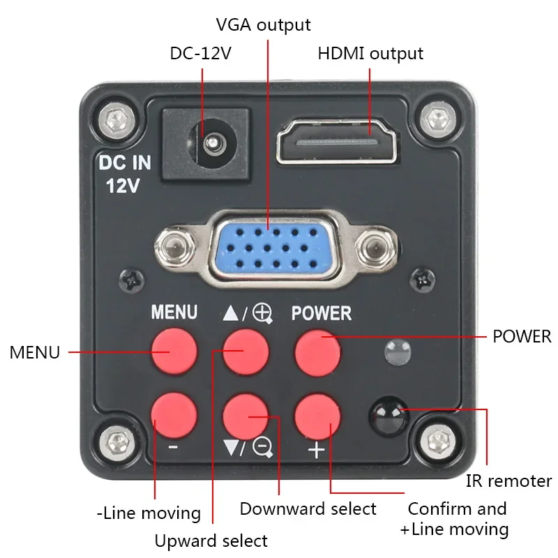 1080P HDMI VGA C-Mount Digital Microscope Camera 3D 200X Zoom Lens 208pcs 4 Zones LED For Phone Repair PCB Solder Jewelry Inlay