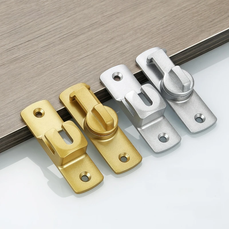 Latch Door Bolt Sliding Door Lock Room Bathroom Buckle 90 ° 180 ° Universal Barn Door Anti-theft And Security Protection