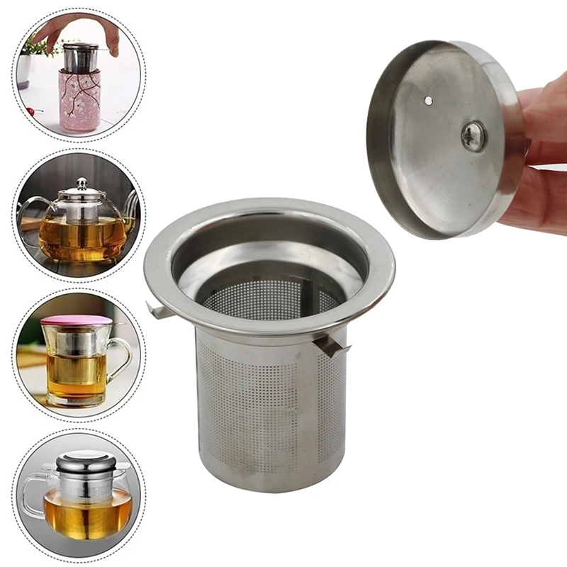 Reusable Mesh Infuser Tea Strainer Leaf Spice Filter Stainless Steel for Teapot