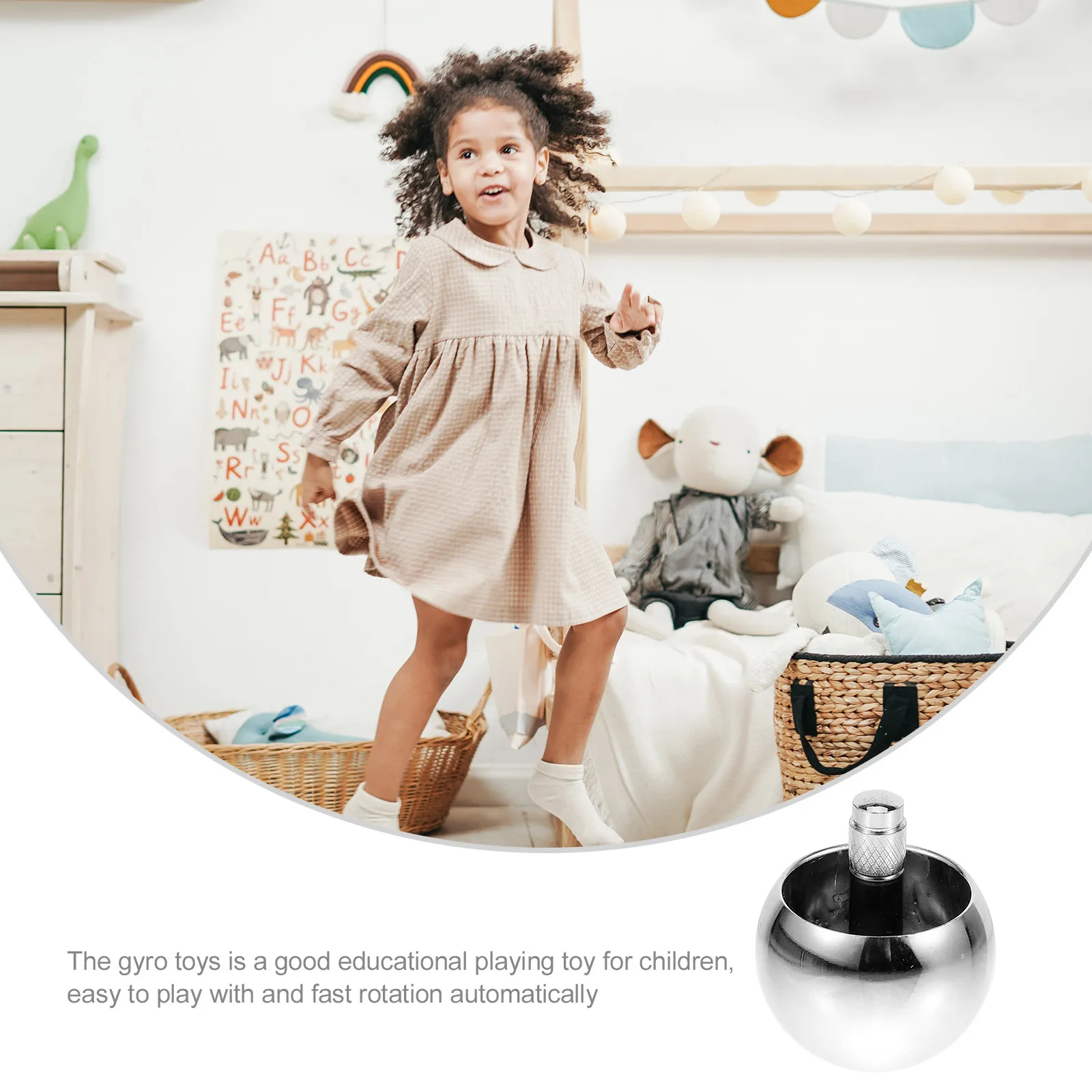 

Металлический гироскоп с автоматическим переворотом, развивающий координацию рук и глаз, забавный подарок для детей, игрушка-гироскоп для вечеринок