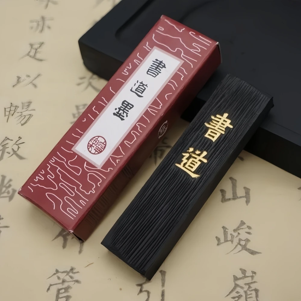 Shudao Pine Soot Ink Chinese Painting Calligraphy Supplies Inkstick Grind Ink Chinese Ink for Calligraphy Ink