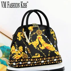 VM FASHION KISS Large Capacity Women's Shell Handbags  2024 European And American Printed Crossbody Bag Women Shoulder Bag