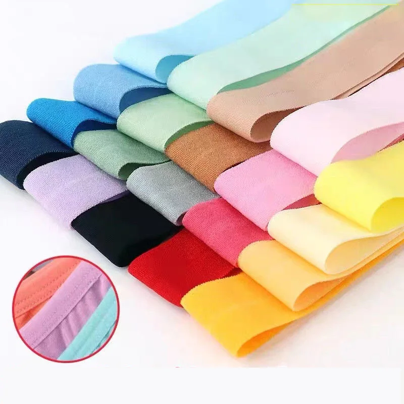 50ards/Lot 20mm Elastic Band Ribbon Fold Over Spandex Elastic Band for Sewing Lace Trim Waist Band for Garment DIY Accessory