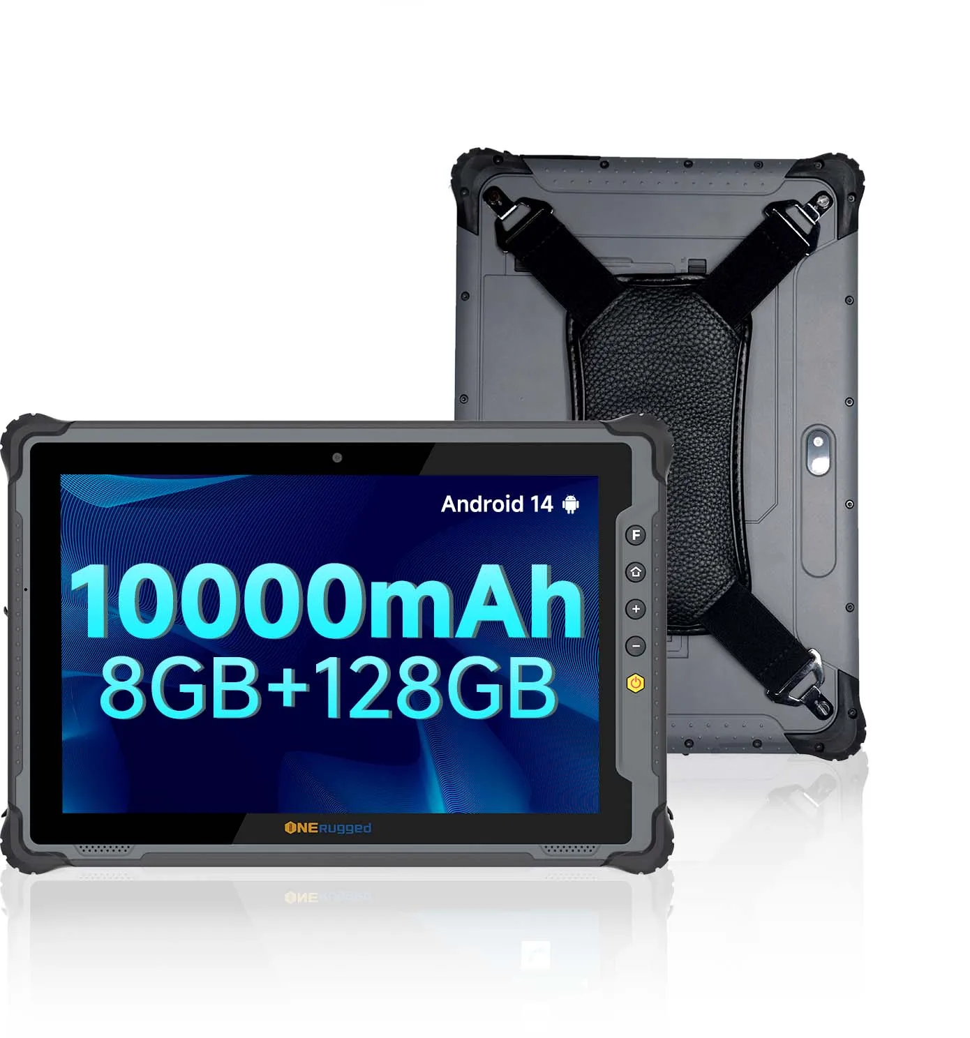 ONERugged M10T Industrial 10 Inch Rugged Tablet 1000 Nits Sunlight Readable Android 14, NFC, RJ45,10000mAh, IP65 Waterproof PC