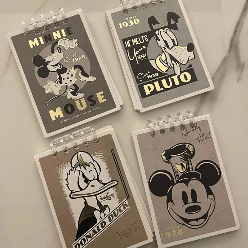 Disney Mickey Mouse Post It Notes Anime Figures Donald Duck Pluto Retro Disney Portable Detachable Notebooks Cute Children Gifts