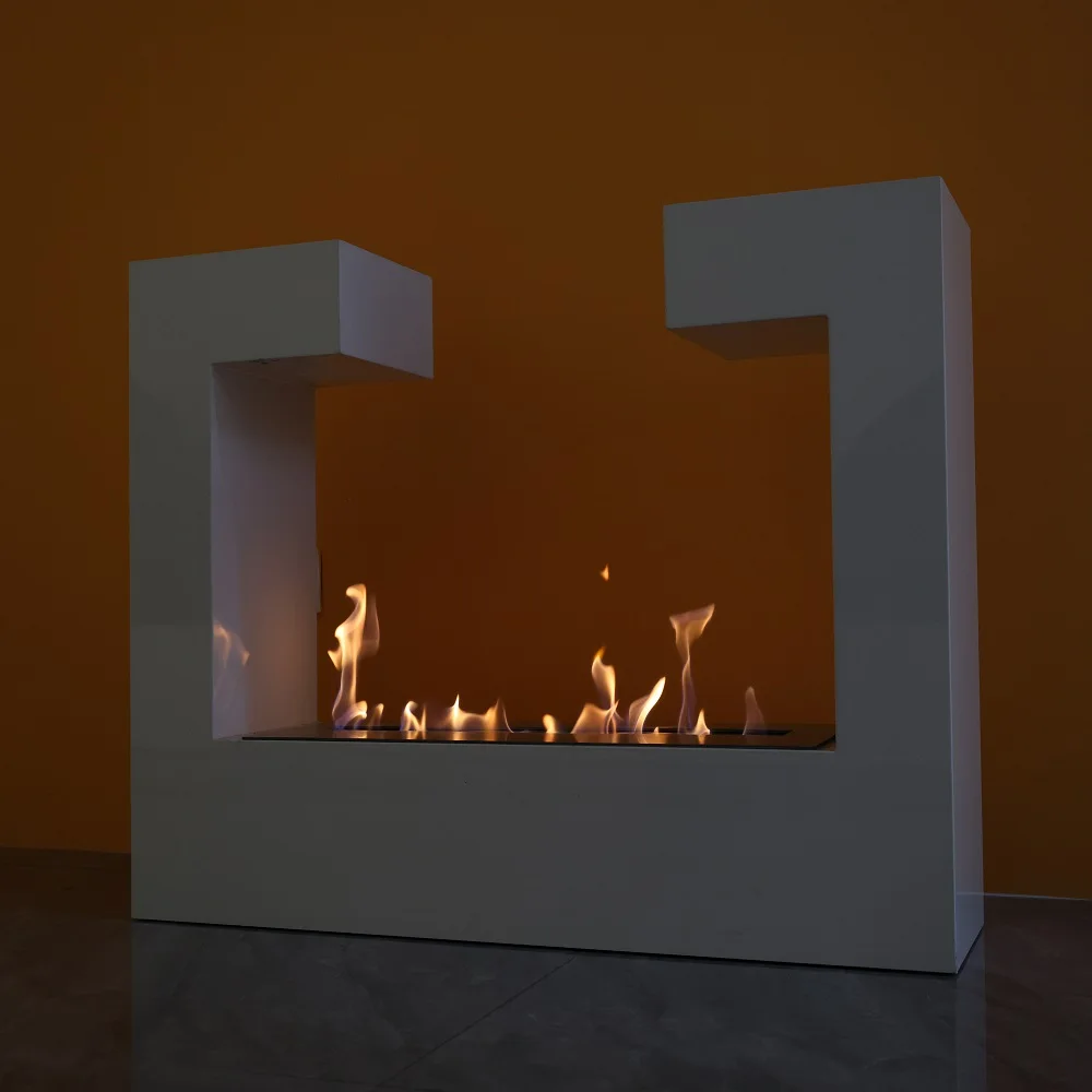Eco-friendly 40 Inch Intelligent Electric Bio Ethanol Design Fireplace 1000mm Inserts Heater Alcohol Real Flame Fireplace