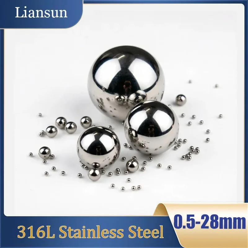 1-1500pcs 316L Stainless Steel Beads Ball Dia 0.5-28mm Precision Solid Stainless Steel Balls Corrosion-resistant Rolling Balls