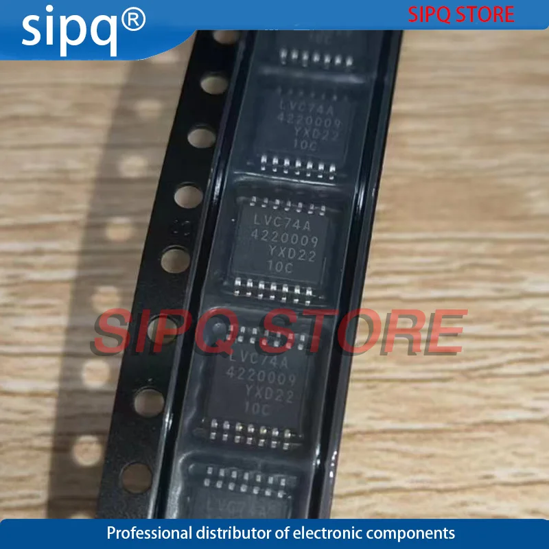 10PCS/LOT 74LVC74APW TSSOP-14 DUAL D-TYPE FLIP-FLOP WITH SET AND RESET; POSITIVE-EDGE TRIGGER NEW Original