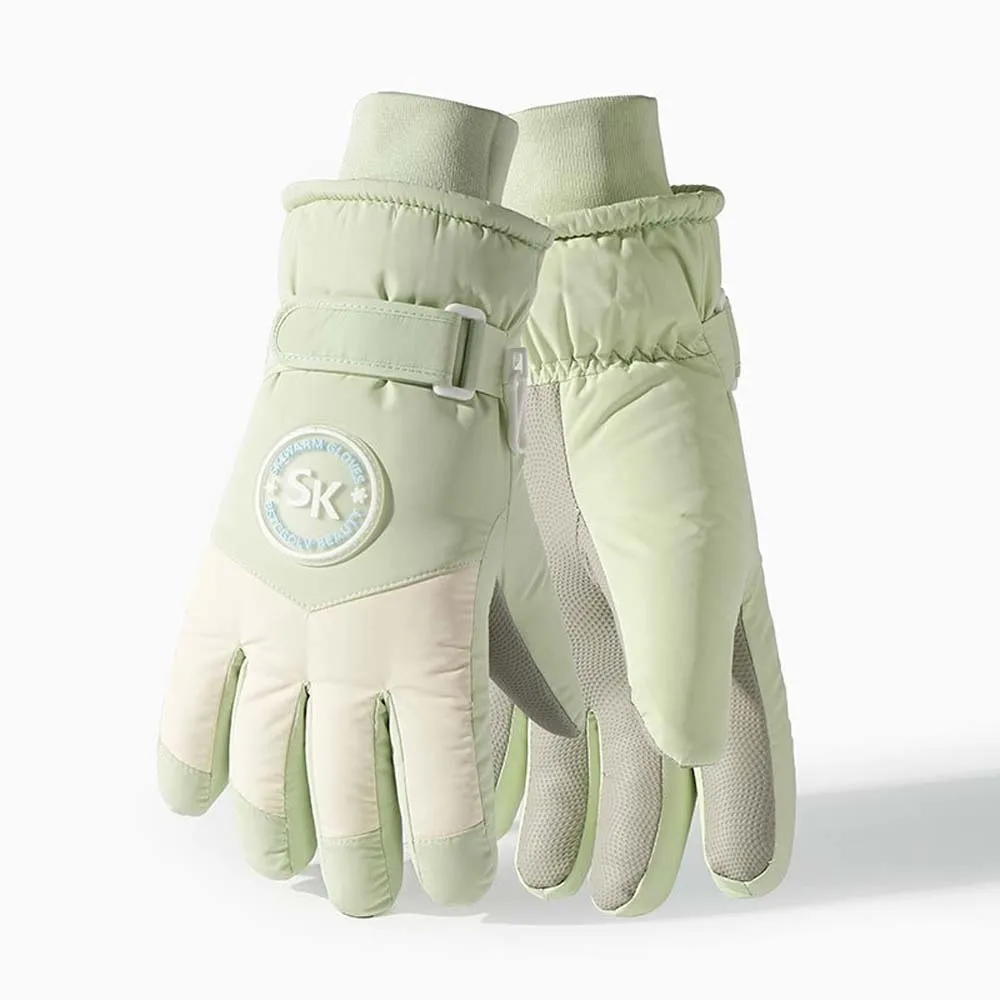 

Утолщенные перчатки из ткани Оксфорд, мягкие коралловые флисовые ветрозащитные перчатки унисекс, теплые противоскользящие лыжные варежки с защитой от холода, уличные