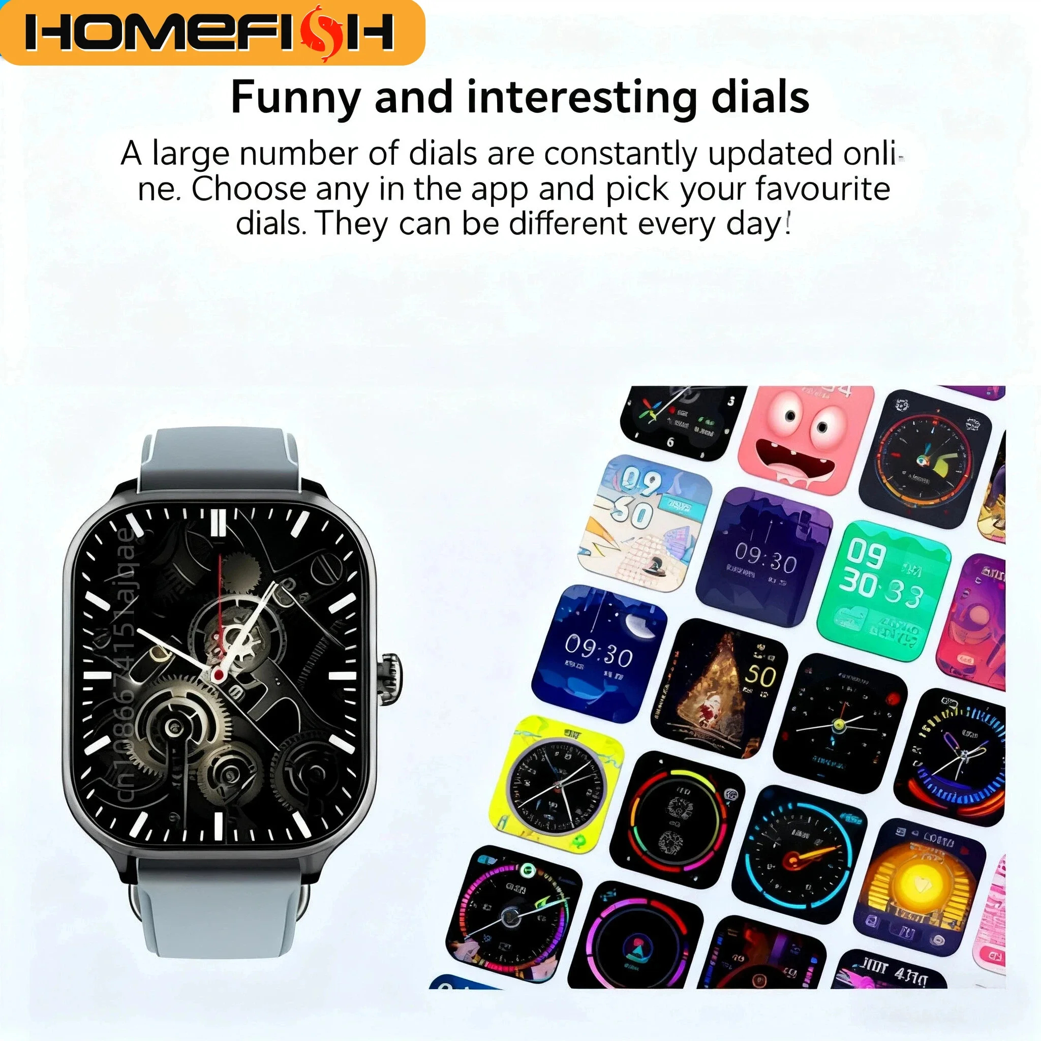 HOMEFISH H9 Intelligent Watch Bluetooth Call Remote Photography Sleep Monitoring Multiple Sports Modes Heart Rate Blood image 3