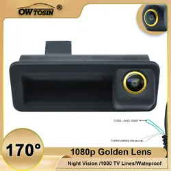 1920*1080P AHD Vehicle 170°Golden Trunk Handle Rear View Camera For Ford Focus 2 MK2 Mondeo MK4 S-Max C-Max Reverse Car Camera